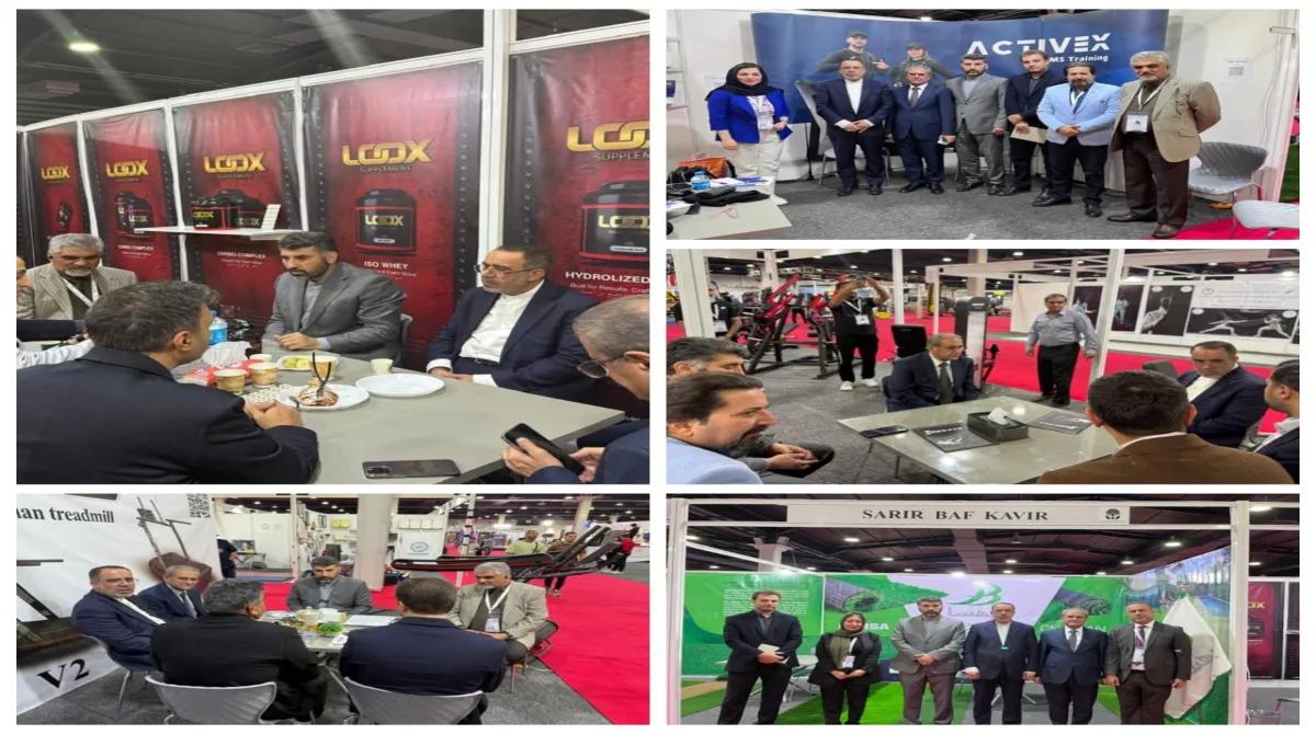 بازدید مسئولان ایرانی و اقلیم کردستان عراق از پاویون ملی ایران در نمایشگاه بین‌المللی ورزش اربیل