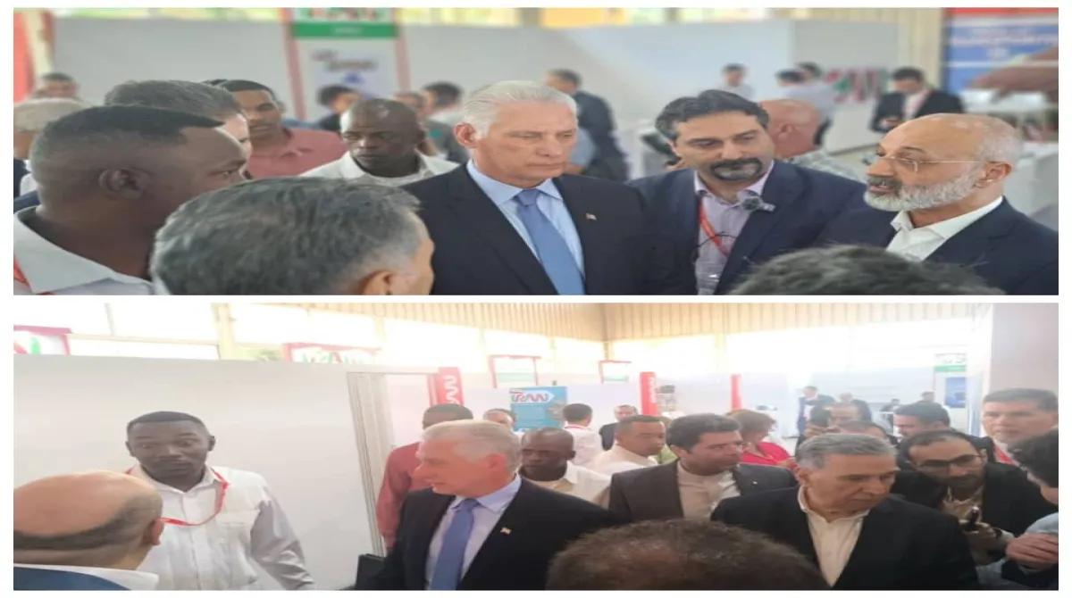 بازدید رئیسجمهور کوبا از سالن جمهوری اسلامی ایران در چهل و یکمین نمایشگاه بینالمللی بازرگانی کوبا – هاوانا